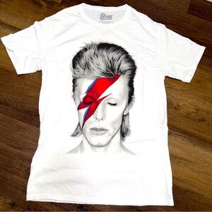 Kohls David Bowie White Short Sleeve T-Shirt